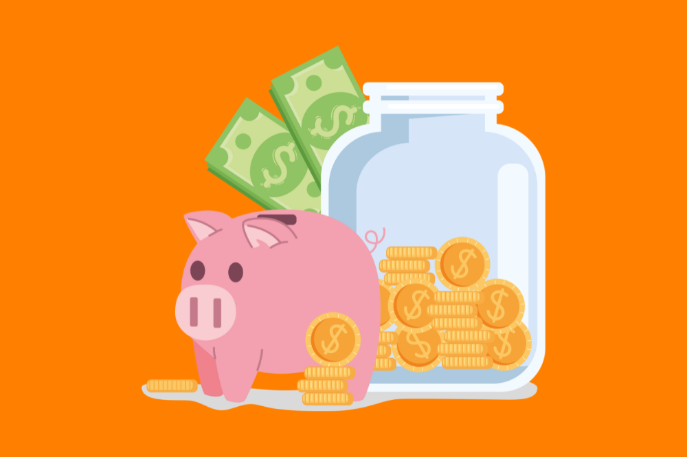 Image of a piggy bank and financial savings